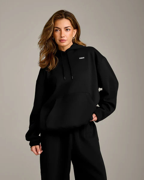 Foundations Cosy Oversized Hoodie 
 Black | Oner Active (UK / US)
