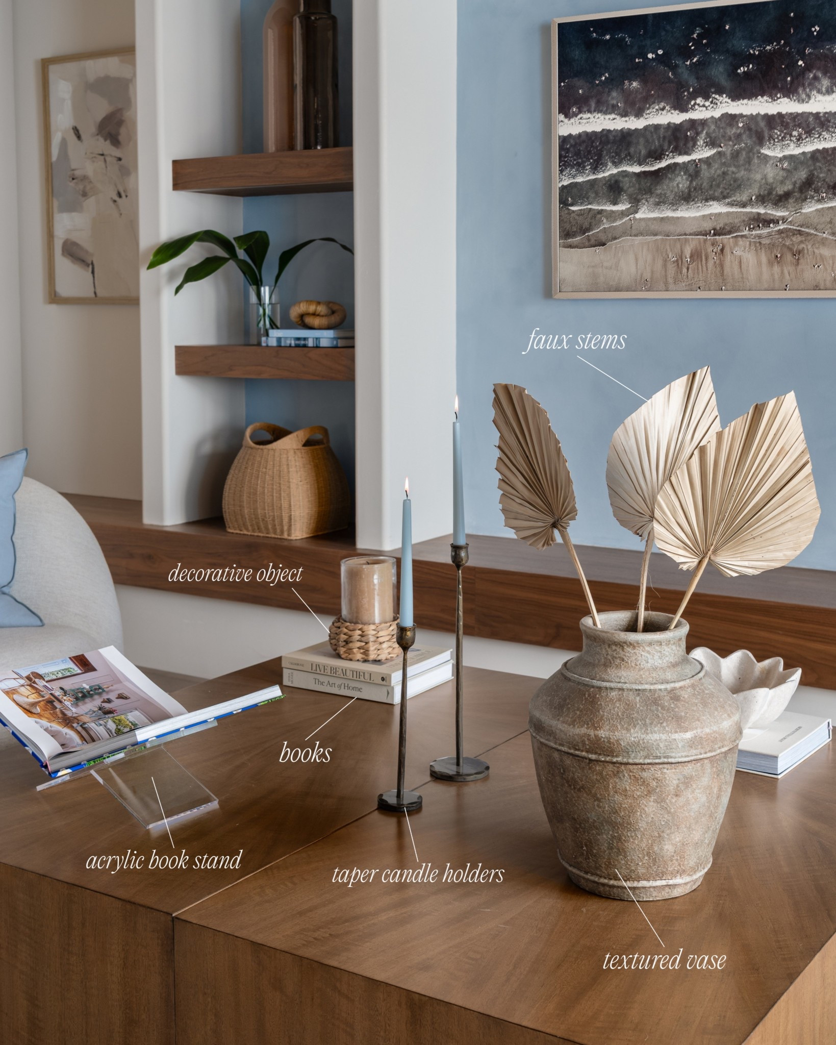 Coffee Table Styling - How we layer books, texture, and sculptural moments on every EMD coffee table. 