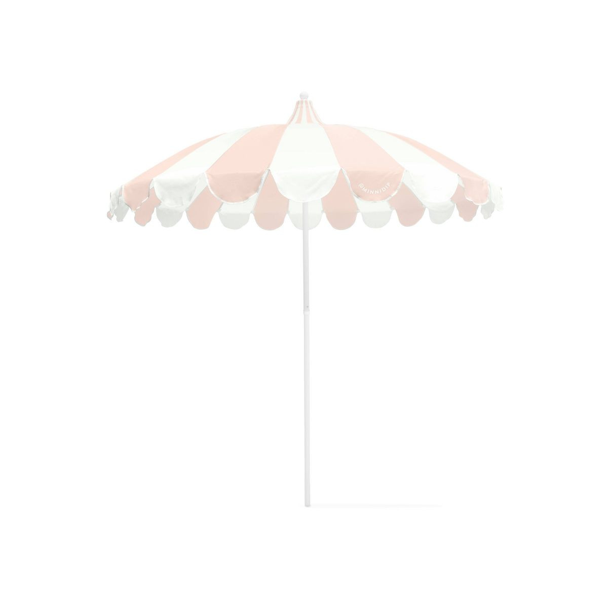 MINNIDIP 7.8' Round Scalloped Market Patio Umbrella - Blush | Target