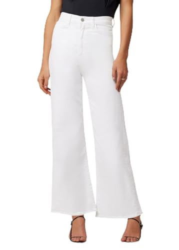 Joe's Jeans Women's The Mia High Rise Wide Leg Ankle Jean, White, 26 | Amazon (US)