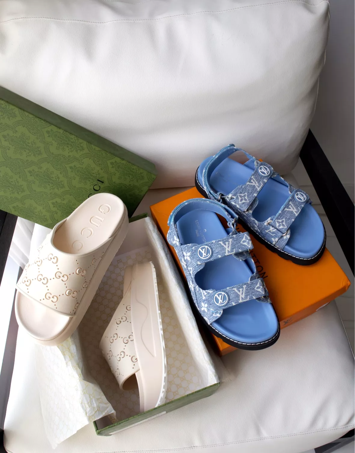 Louis Vuitton Denim Sandals, C Denim Sandals Women