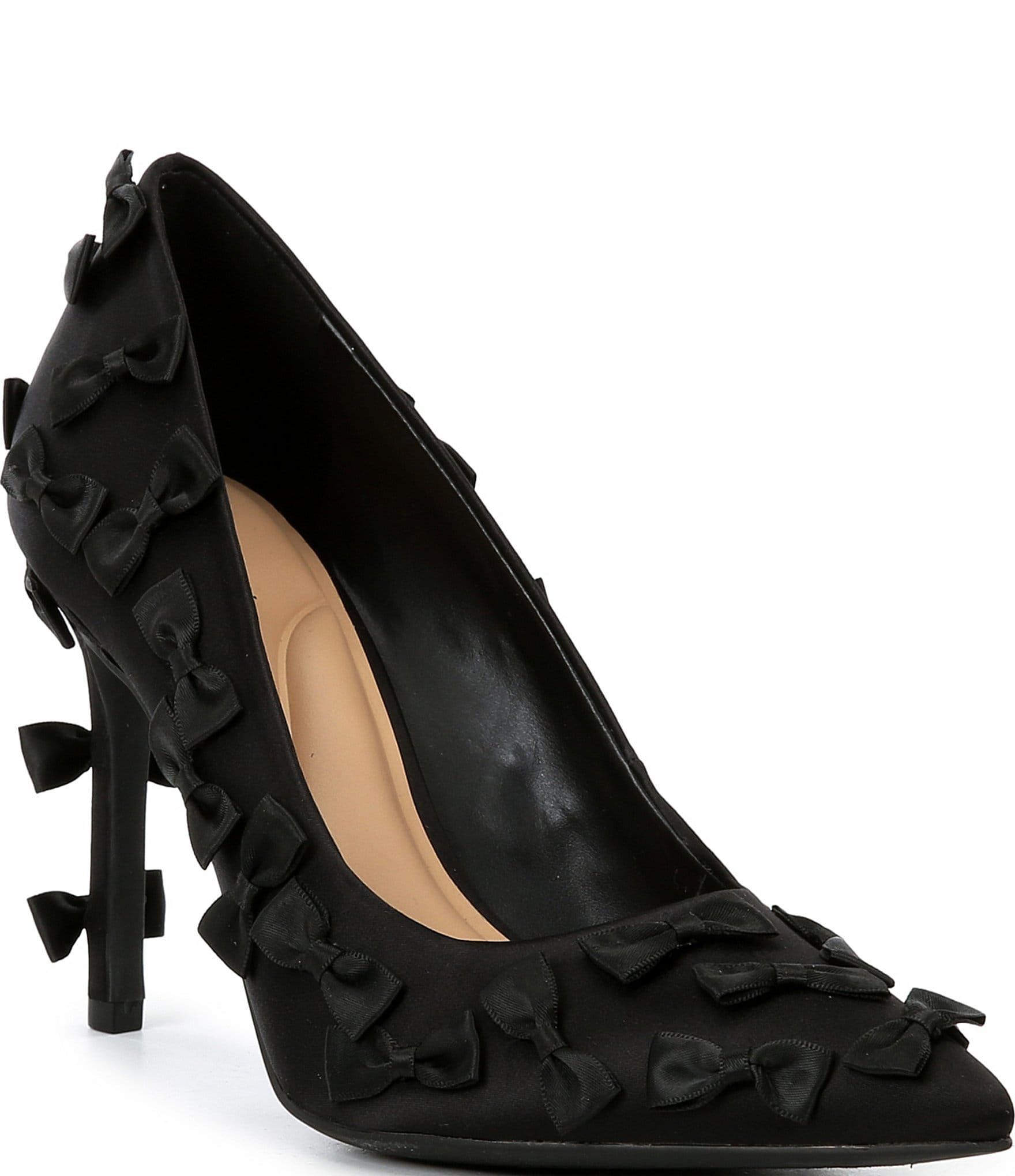 Serena Satin Mini Bows Pointed Toe Pumps | Dillard's