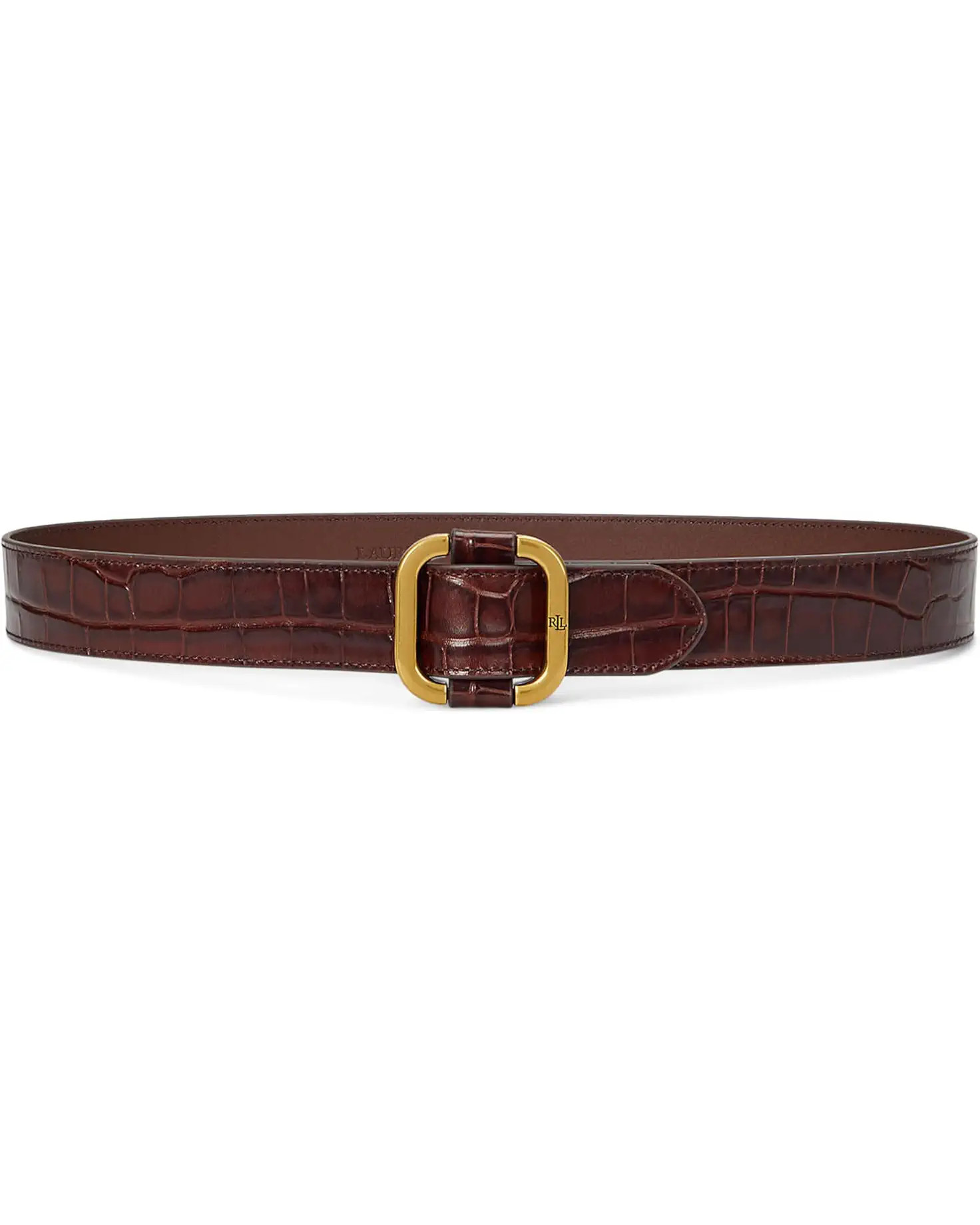 Slide-Buckle Croc-Embossed Leather Belt | Zappos