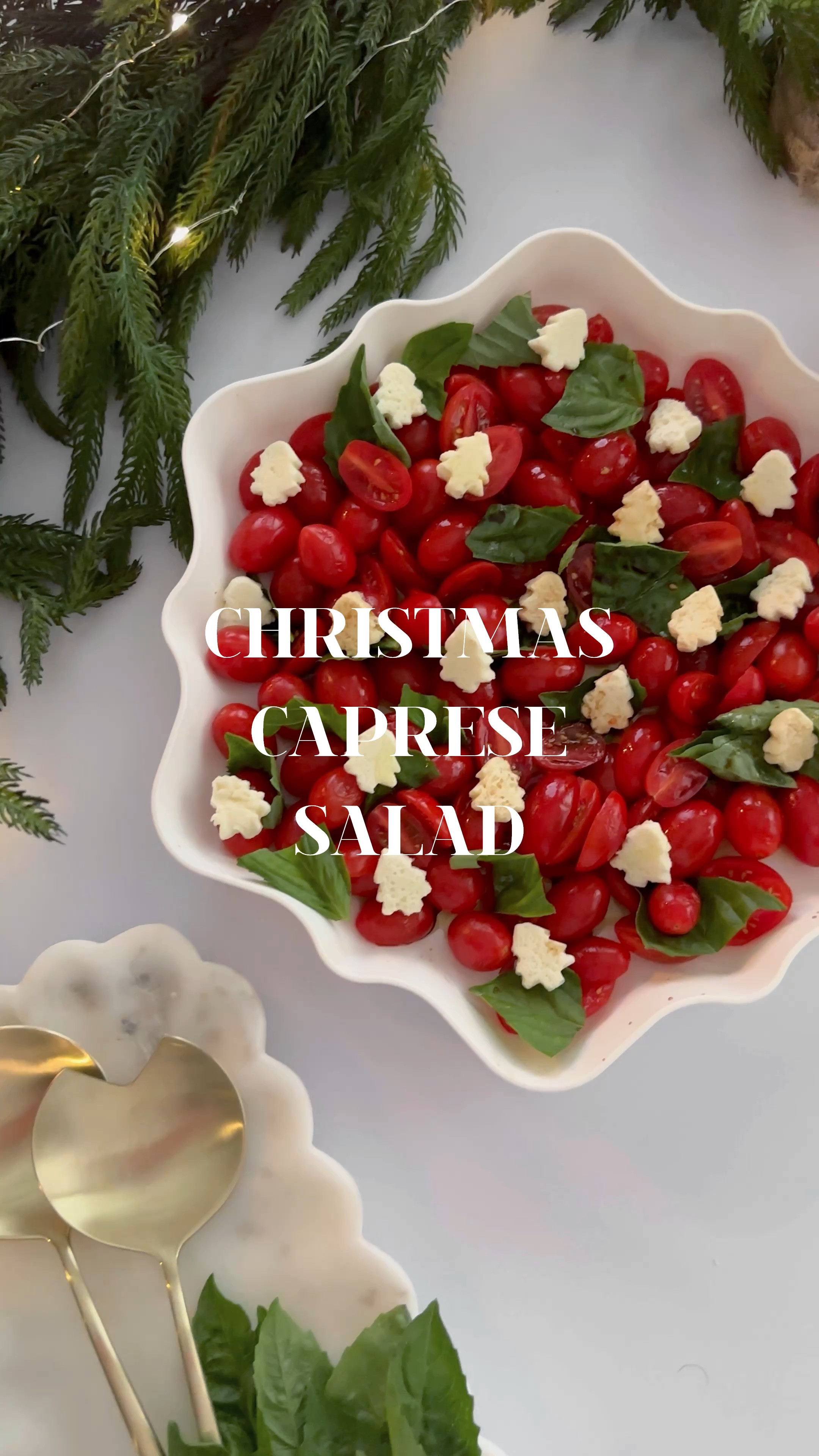 Christmas Caprese Salad 

Preheat oven to 350° & use this tree mold to make mozzarella trees.  Simply press a pearl mozzarella ball into the each tree well.  Bake 6-8 minutes in a 350° oven. Cool and pop out of mold.

Add sliced grape tomatoes, fresh basil, mozzarella trees in a bowl and drizzle with olive oil & balsamic dressing. 

#holiday #christmas #food #kitchen #christmasfood #christmasparty #cooking #christmasentertaining #holidayentertaining #target #targetstyle #targetfinds 

#LTKfamily #LTKhome 

#LTKHoliday #LTKHome #LTKVideo