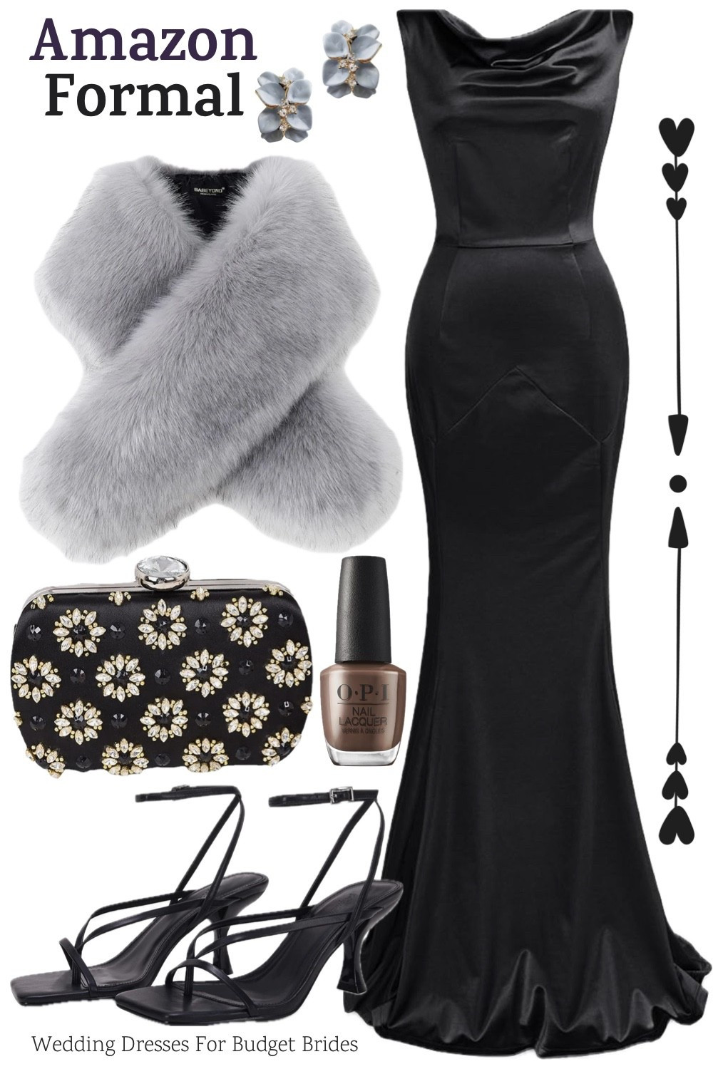 Affordable formal winter wedding guest outfit idea in black, grey, and brown. From Amazon. 

#LTKWedding #LTKSeasonal #LTKBeauty