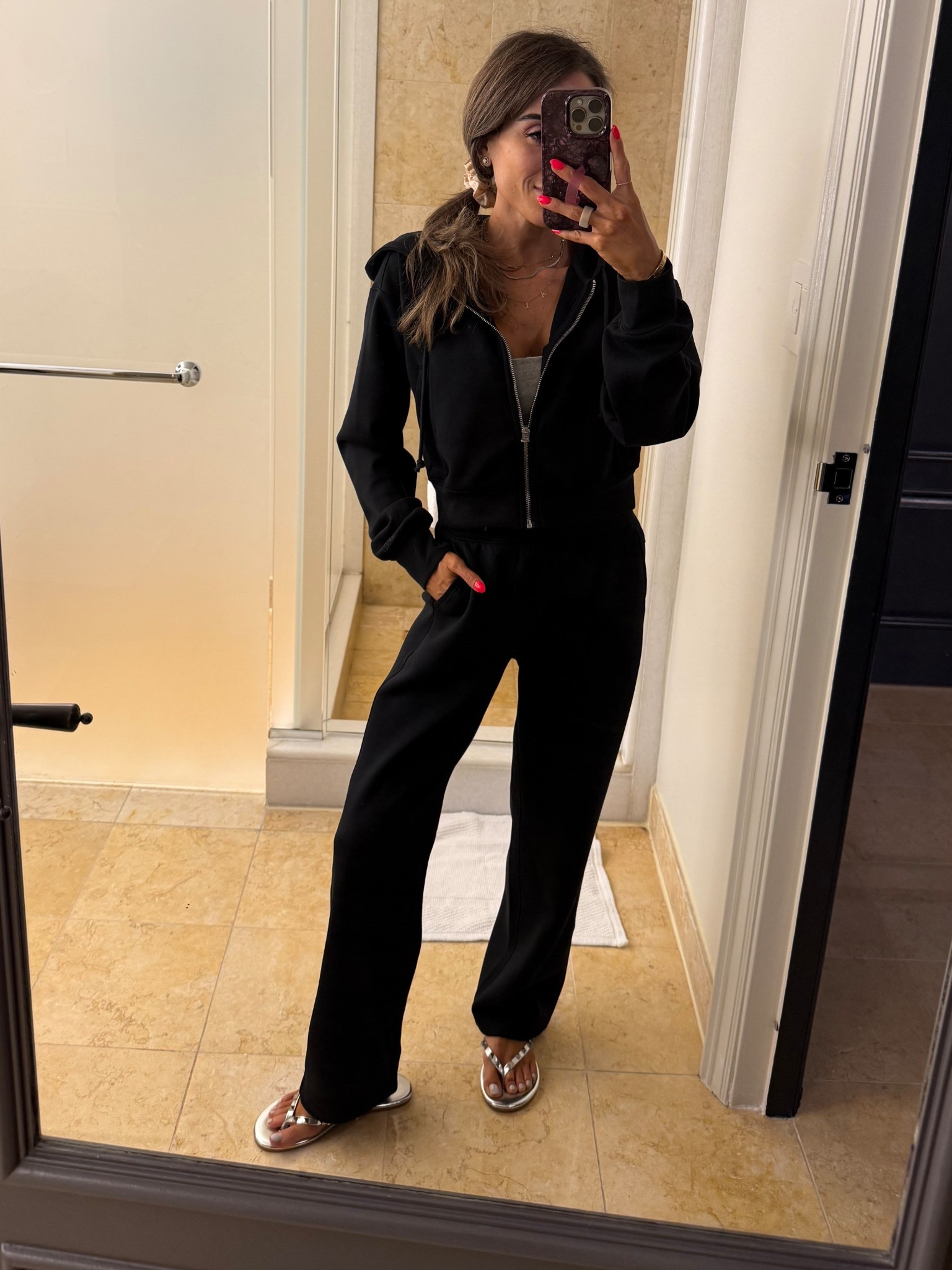 Travel outfit black comfortable set size xxs 

#LTKPetite #LTKFindsUnder50 #LTKFindsUnder100