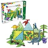 MAGNA-TILES Dino World XL 50-Piece Magnetic Construction Set, The ORIGINAL Magnetic Building Bran... | Amazon (US)