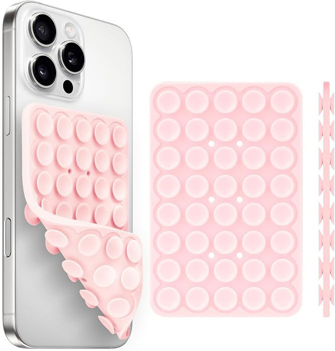 Silicone Suction Cup Phone Case Mount Double Sided, Phone Accessories Hands-Free Strong Grip Hold... | Amazon (US)