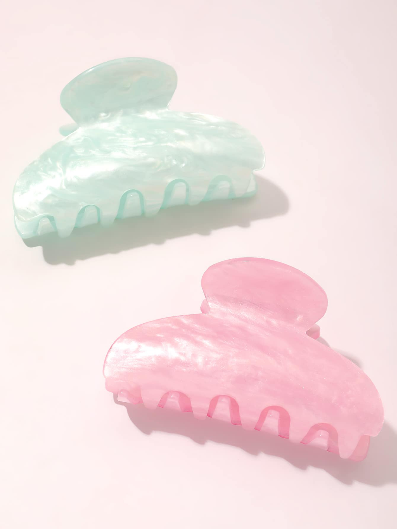 2pcs Acrylic Hair Claw Street | SHEIN USA | SHEIN