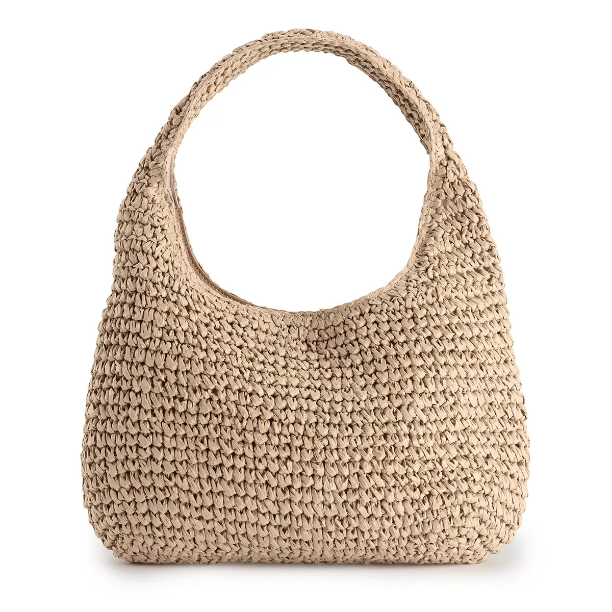 LC Lauren Conrad Kathy Crochet Straw Shoulder Bag | Kohl's