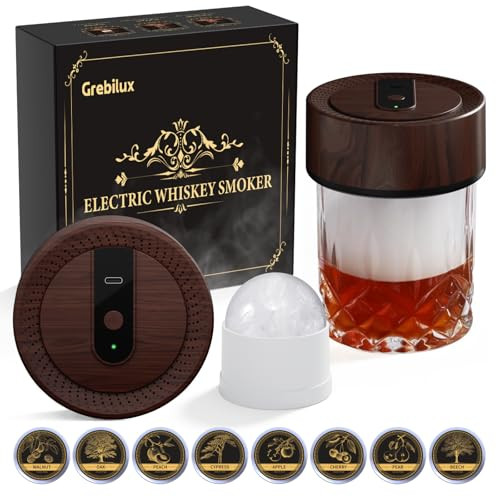 Electric Whiskey Smoker Kit with 8 Wood Chip Flavors – Rechargeable Whiskey Smoker Set with Bui... | Amazon (US)