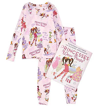 Books To Bed LittleBig Girls 2-10 Princesses Wear Pants Fitted Two-Piece Pajamas Book Set - 5 | Dillard's