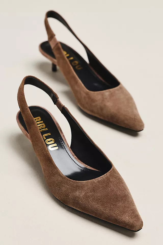 Helmut Leather Kitten Heels | Anthropologie (US)