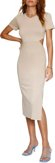 Heartloom Bosca Knotted Cutout Midi Jersey Dress | Nordstromrack | Nordstrom Rack