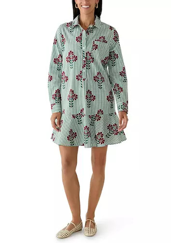 Women's Long Sleeve Flounce Shirtdress | Belk