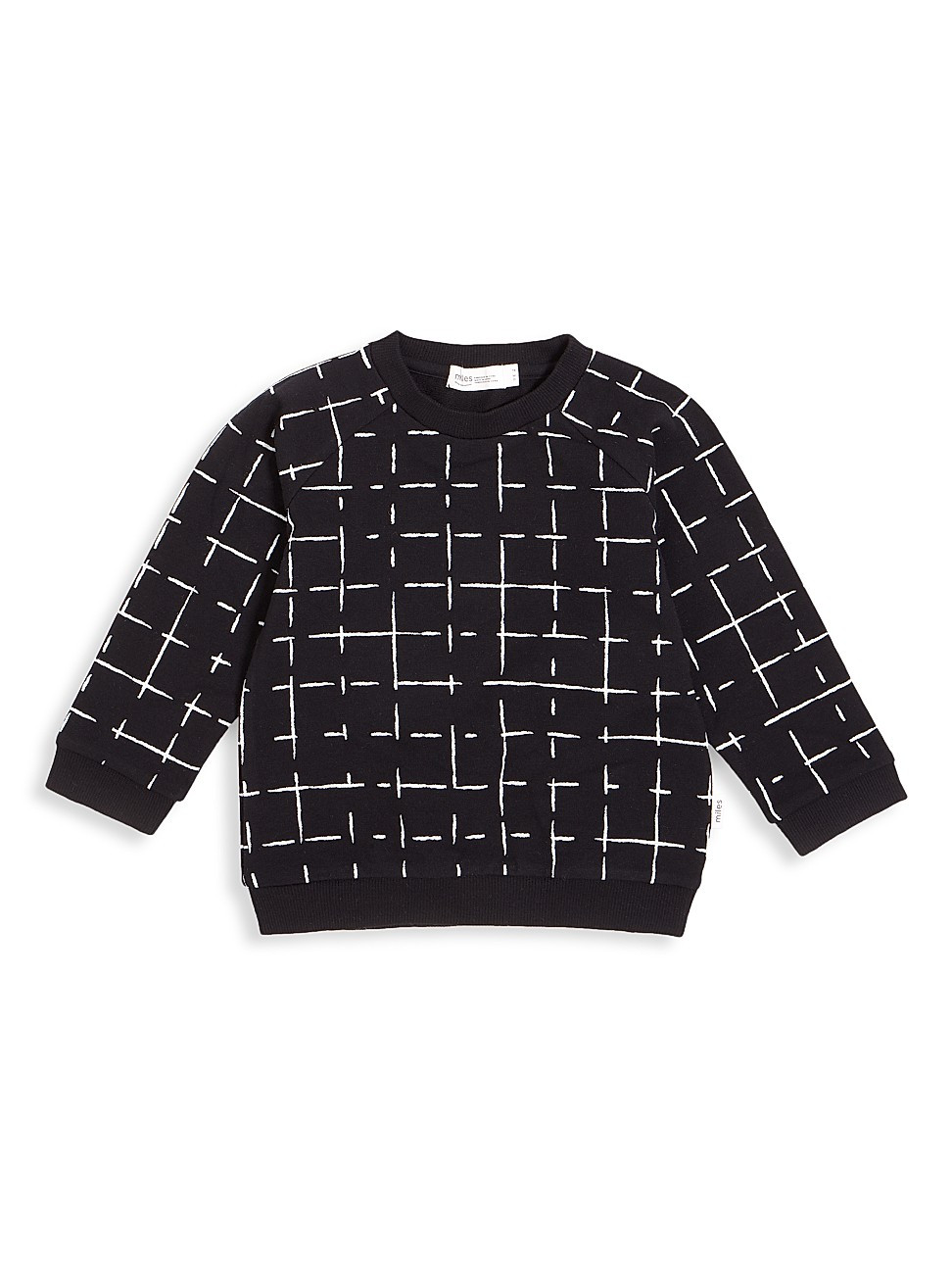 Miles Baby Baby's & Little Boy's Basics Grid Crewneck Sweater | Saks Fifth Avenue