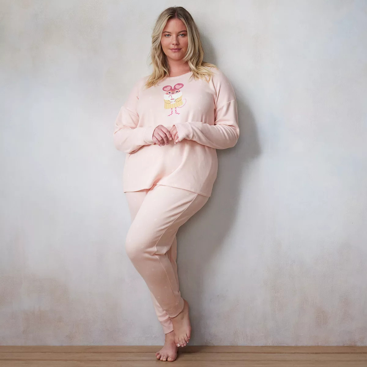 Plus Size LC Lauren Conrad Pajama Top and Banded Pajama Bottoms Sleep Set | Kohl's