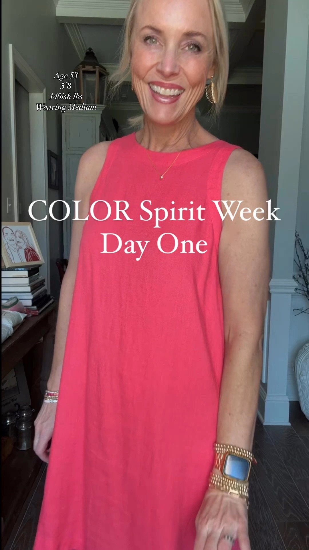 This week I’m participating in a super fun color challenge with House of Color. As a Spring, I will have a different challenge each day to find new ways to wear colors in my season that I already own. My two fave colors are green and pink, so this fits the bill. 

It’s a crazy affordable, super size-inclusive, linen dress from Target paired with my old Vintage Havanas and jewelry from Loft, Victoria Emerson, and Amazon. 

As a reminder for reference, I’m 53, 5’8, 140ish lbs, and am wearing my typical size medium. 



#LTKSeasonal #LTKSaleAlert #LTKOver40