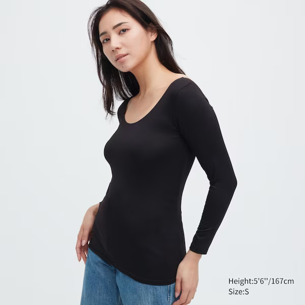 HEATTECH Scoop Neck Long-Sleeve T-Shirt | UNIQLO (US)