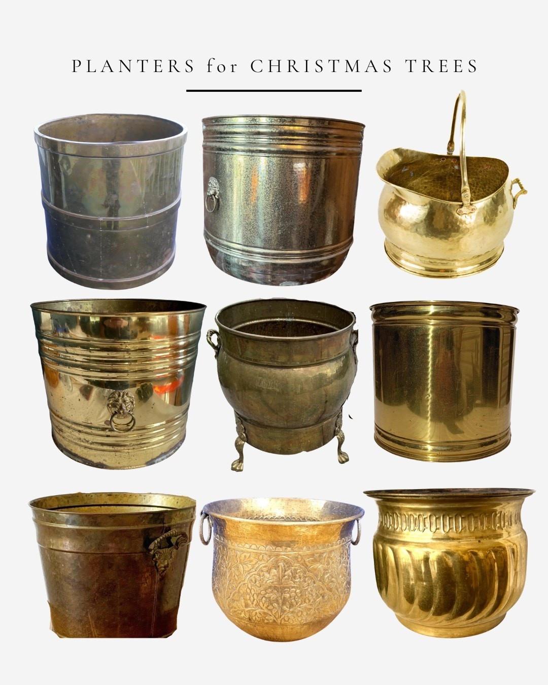 Vintage brass planters for Christmas trees!

#LTKSeasonal #LTKHoliday #LTKFindsUnder100