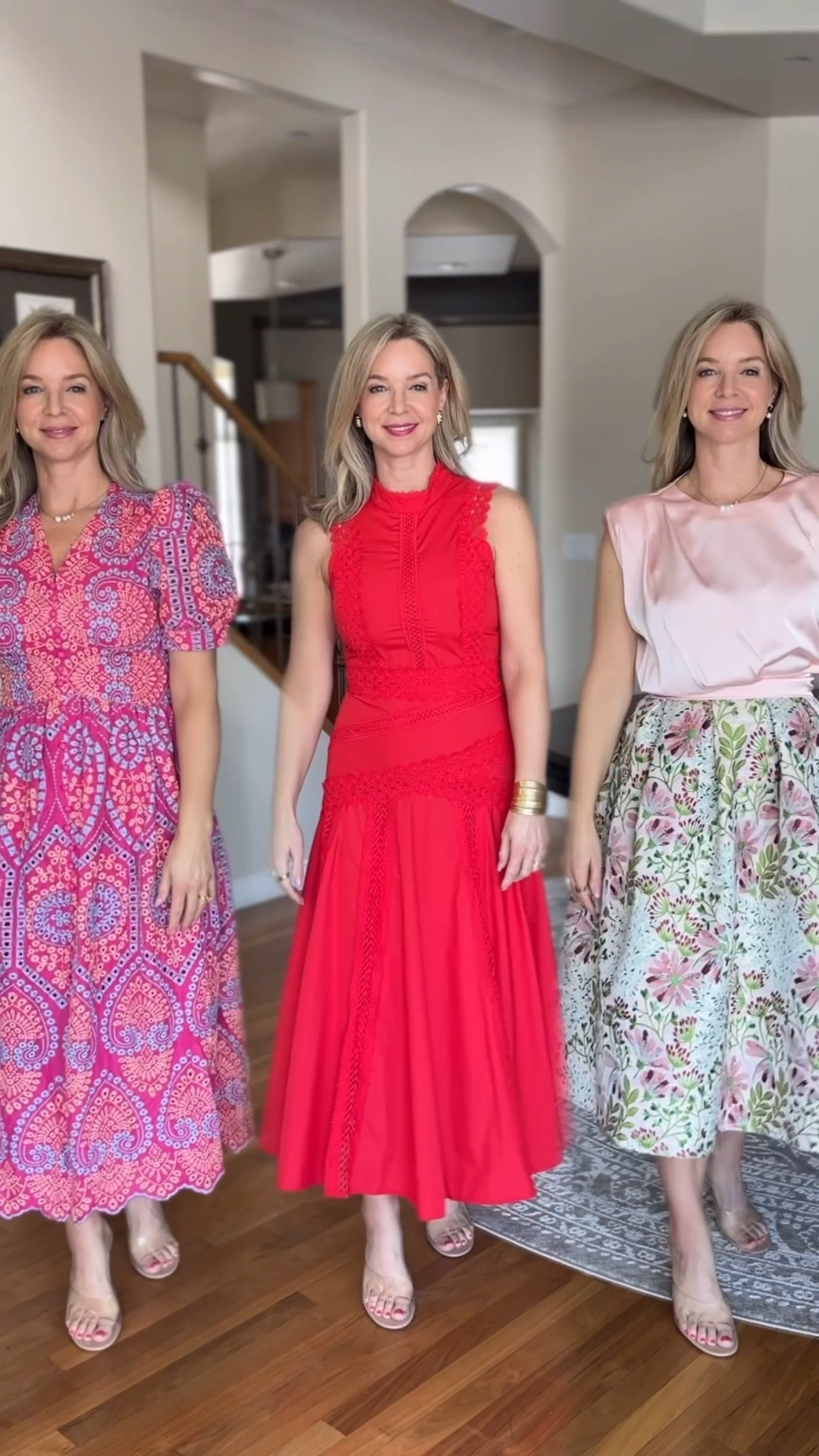 Transitioning into Spring 2026 with 3 @Chicwish  floral dresses 🌸

Here is the breakdown of the Spring 2026 collection I’m wearing:

The Dive Into Elegance Lace Dress: This sleeveless red dress is the ultimate statement of sophistication. The intricate lace paneling offers a stunning texture that feels both classic and modern. It’s the perfect bold occasion dress for a spring gala or a romantic dinner.

The Cheerful Daisy Field Set: This pairing is pure joy! I’ve styled the jacquard pleated midi skirt with its vibrant daisy motif alongside the satin tie-back sleeveless top in pink. The sheen of the satin against the structured jacquard creates a beautiful high-low texture mix that is so refined and polished.

The Exotic Garden Cutwork Dress: This embroidery midi dress is a true work of art. The detailed cutwork and floral embroidery give it an ethereal, high-end feel. It’s light, breathable, and exactly what I picture wearing for a special spring event or a garden wedding guest look.



#LTKmomlife #LTKWedding #LTKootd