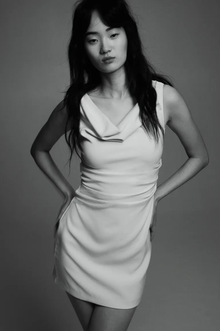 Draped one-shoulder dress - Cream - Ladies | H&M GB | H&M (UK, MY, IN, SG, PH, TW, HK)