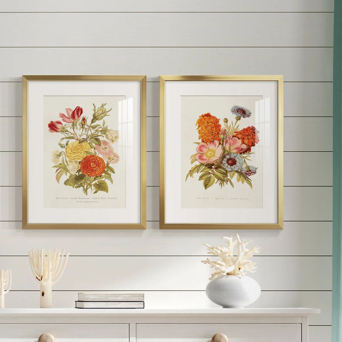 Red Barrel Studio® Antique Floral Bouquet I " Floral Bouquet I " 2 - Pieces Painting Print | Way... | Wayfair North America