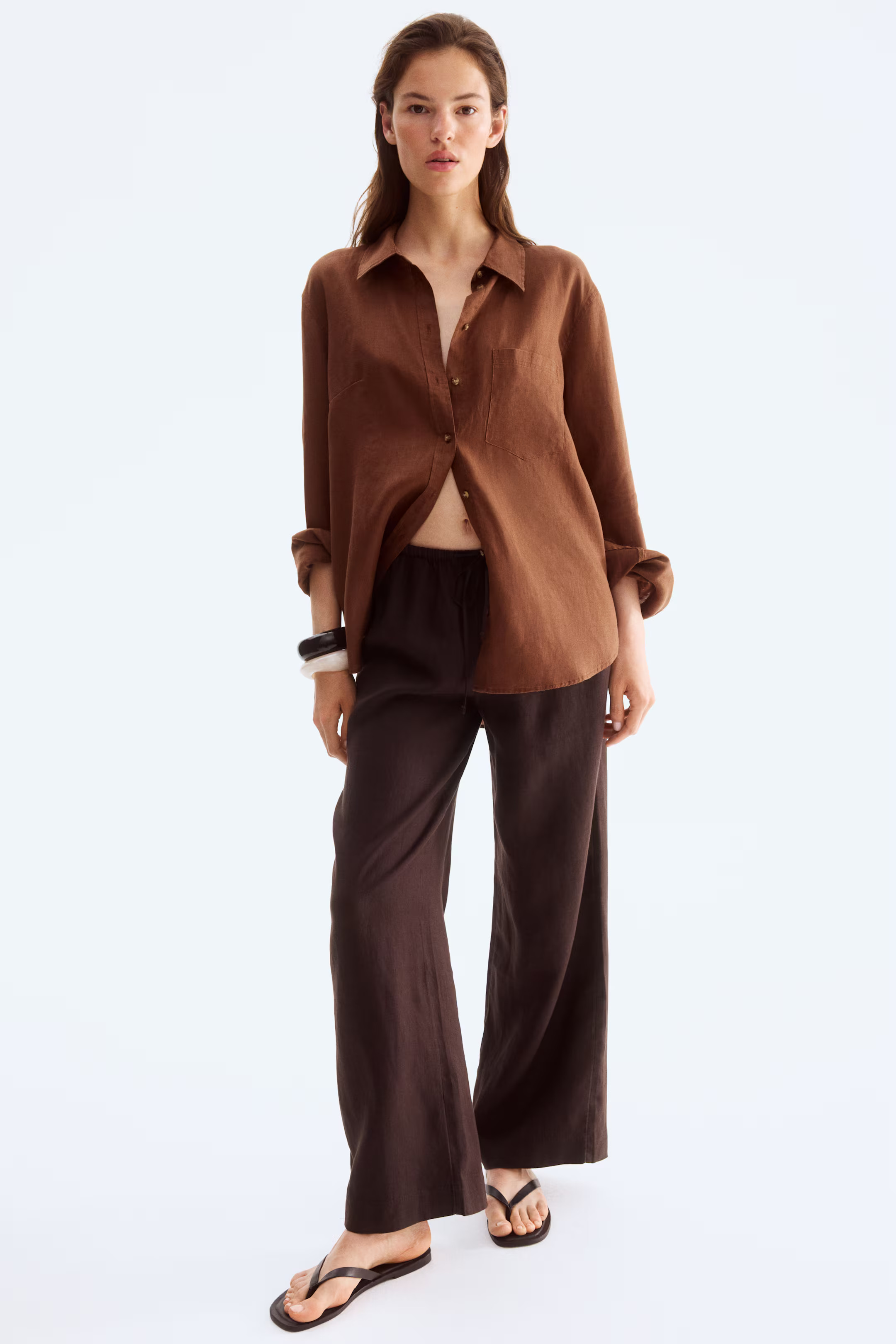 Linen drawstring trousers | H&M (UK, MY, IN, SG, PH, TW, HK)