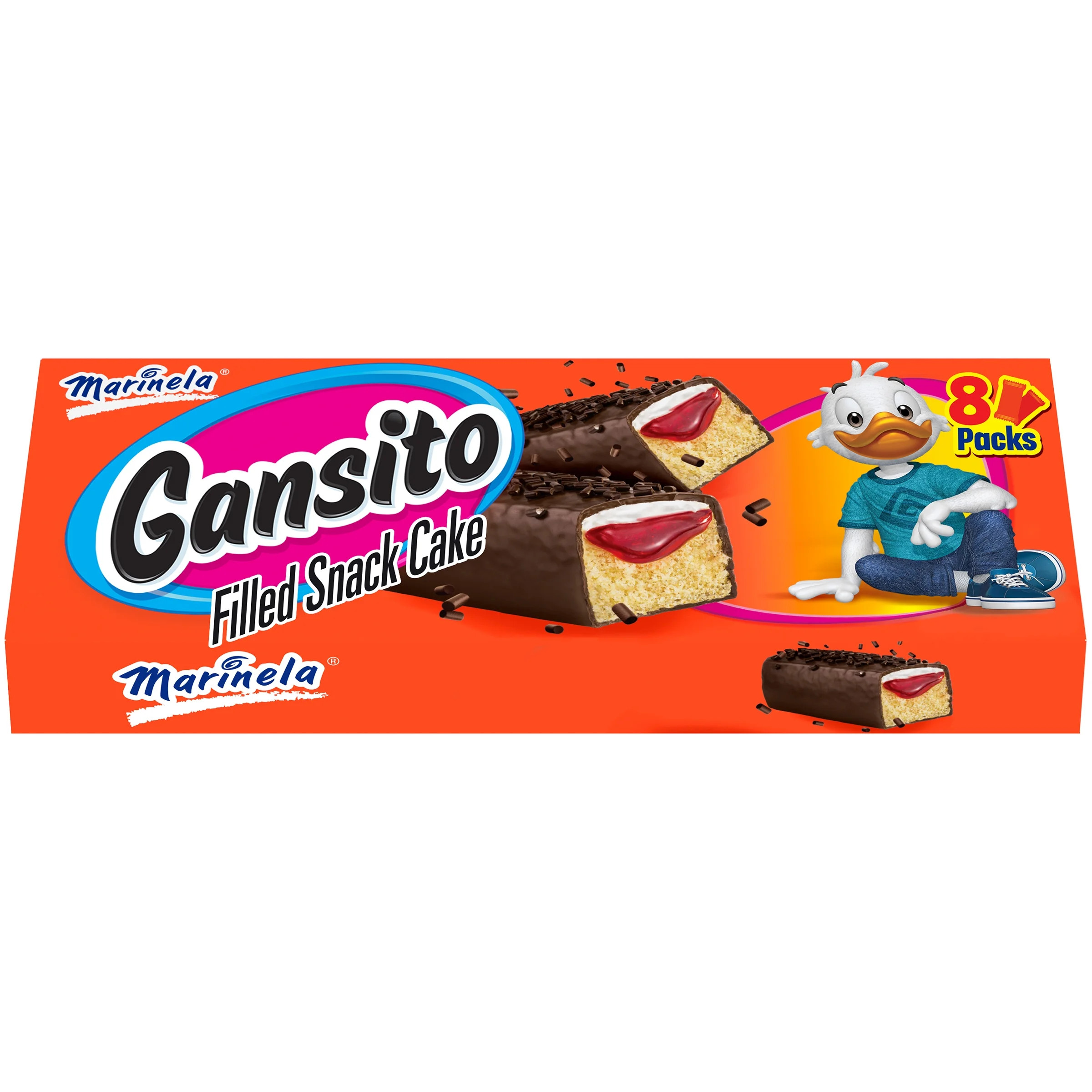 Marinela Gansito Strawberry and Crème Filled Snack Cakes with Chocolate Coating, Artificially Fl... | Walmart (US)