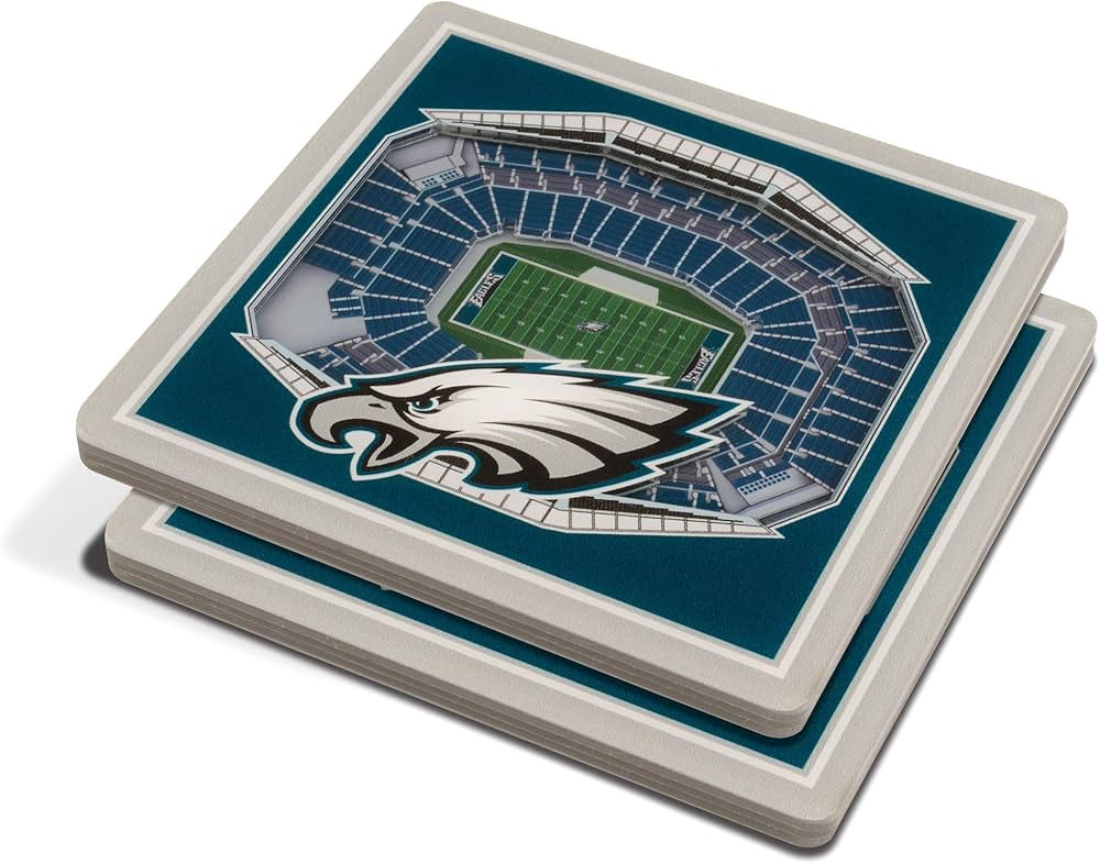 YouTheFan NFL Philadelphia Eagles 3D StadiumView Coasters - Lincoln Financial Field 4" x 4" | Amazon (US)