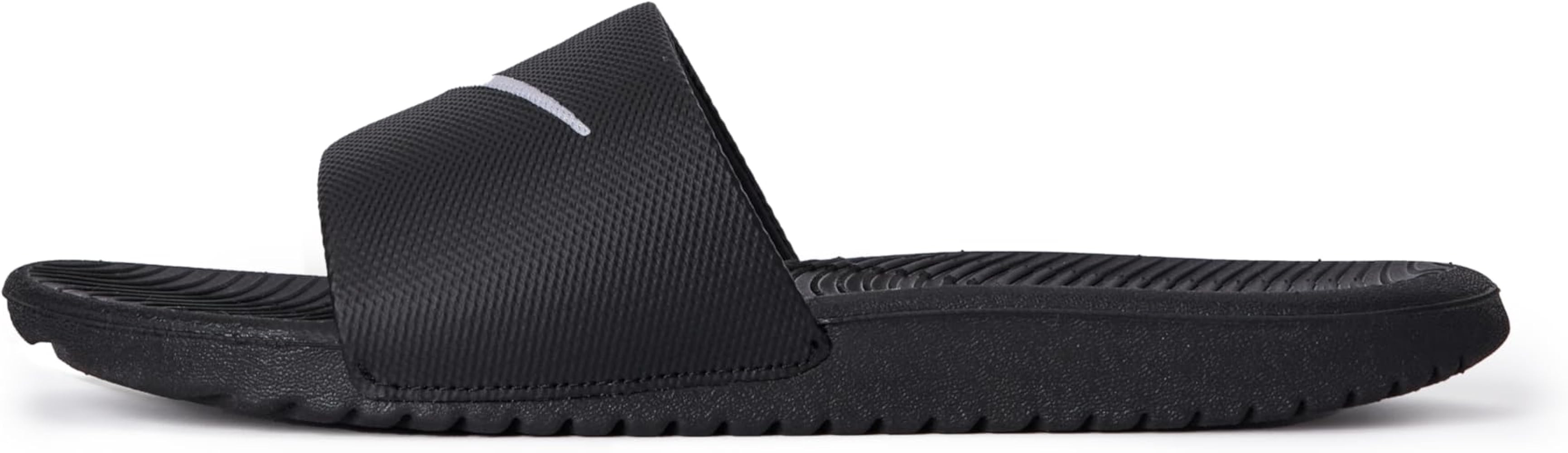 Amazon.com | Nike Little/Big Kid's Kawa Slides, Black/White, 6Y | Sandals | Amazon (US)