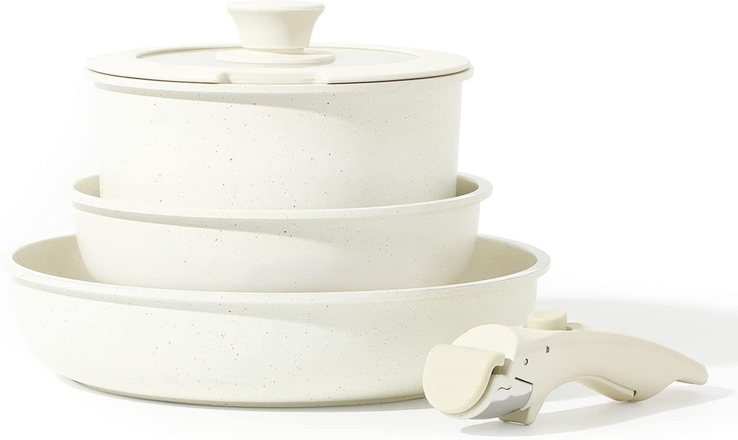 CAROTE Cookware Sets, Nonstick Pots and Pans Set Detachable Handle, Kitchen Induction Cookware Se... | Amazon (US)