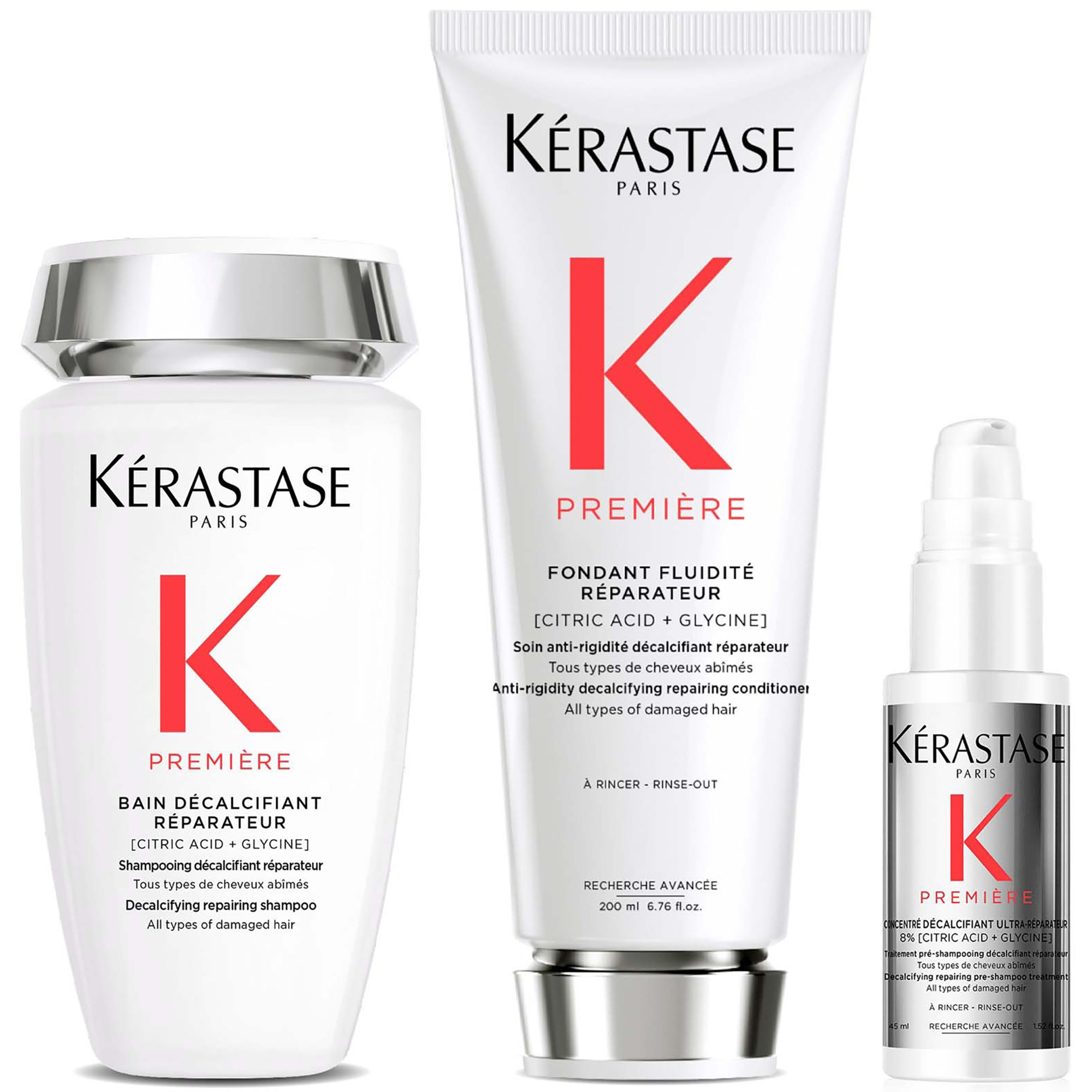 Kérastase Première Decalcifying Shampoo & Conditioner Duo with Travel Size Pre-Shampoo for Dama... | Look Fantastic (UK)