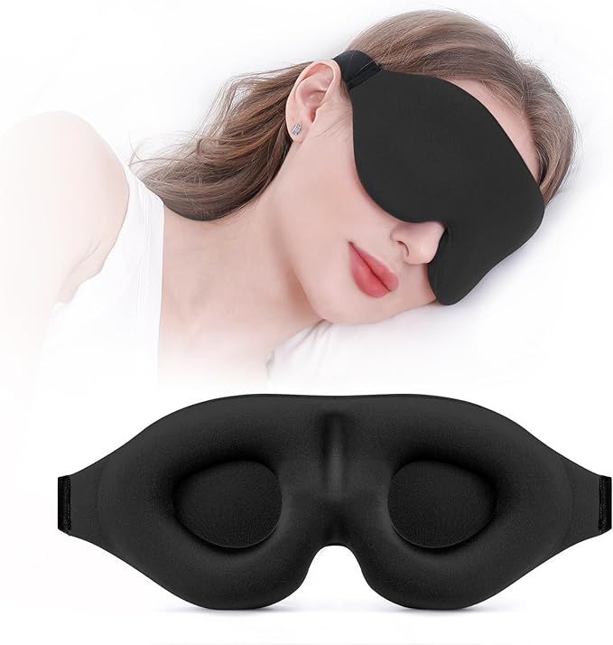 YIVIEW Sleep Mask for Side Sleeper, 100% Light Blocking 3D Sleeping Eye Mask, Soft Breathable Eye... | Amazon (US)