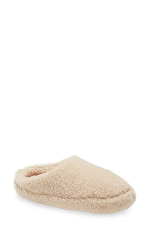 Madewell Faux Shearling Scuff Slippers in Linen at Nordstrom, Size 5 | Nordstrom