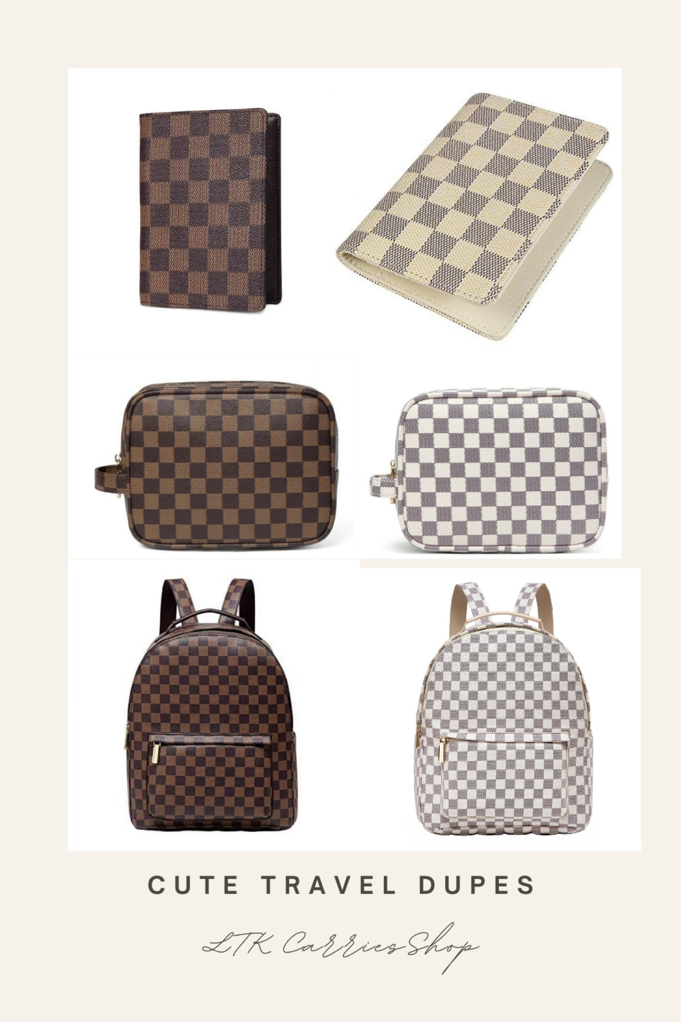 Cute travel bag dupes from Walmart - toiletries bag, passport cover, back pack

#LTKTravel #LTKFindsUnder50