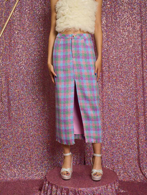 Diana Check Tweed Midi Skirt | Sister Jane (UK)