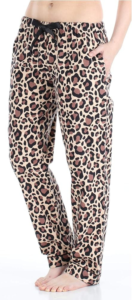 PajamaMania Women's Cotton Flannel Pajama PJ Pants with Pockets | Amazon (US)