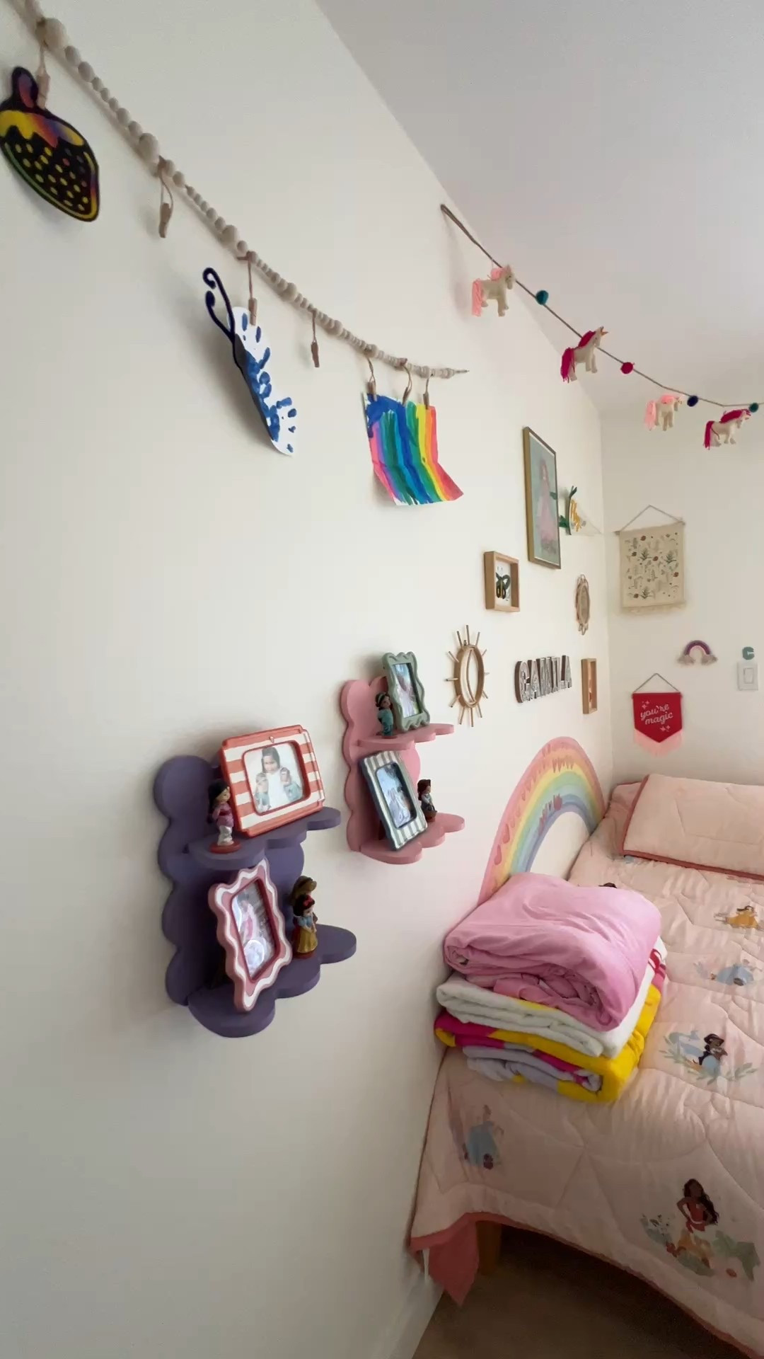Definitely my FAVORITE room in our home! Love decorating this bedroom with all things pink, shimmer, unicorns and rainbows. #Lounge Furniture #Disney #DisneyPrincess 

#LTKBaby #LTKKids #LTKHome