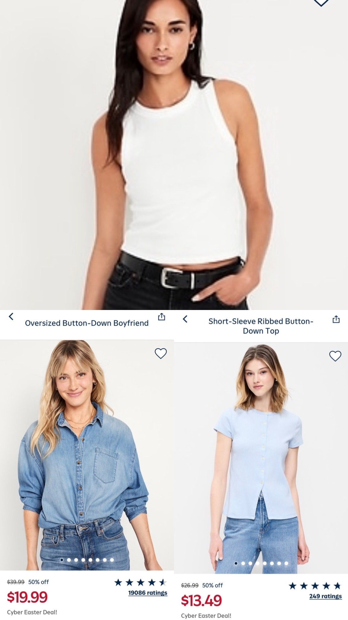 $7.49 for some of my FAV layering tanks! I have a few of the white tanks and use them the MOST! Great for wearing underneath button ups! 