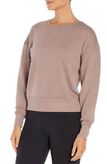 BALANCE COLLECTION Nia Pullover Sweatshirt in Heather Peppercorn at Nordstrom Rack, Size Medium | Nordstrom Rack