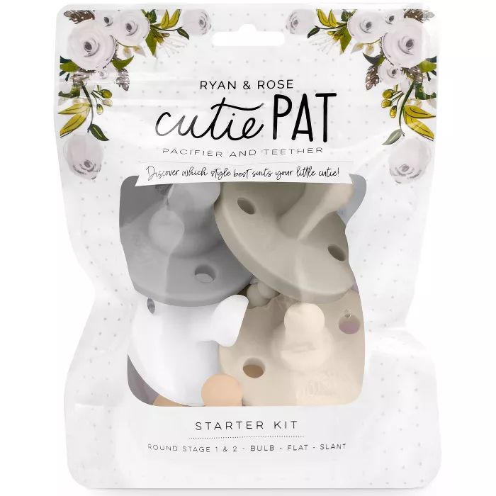 Ryan & Rose Cutie PAT Pacifier Kit - Neutral - 5pc | Target