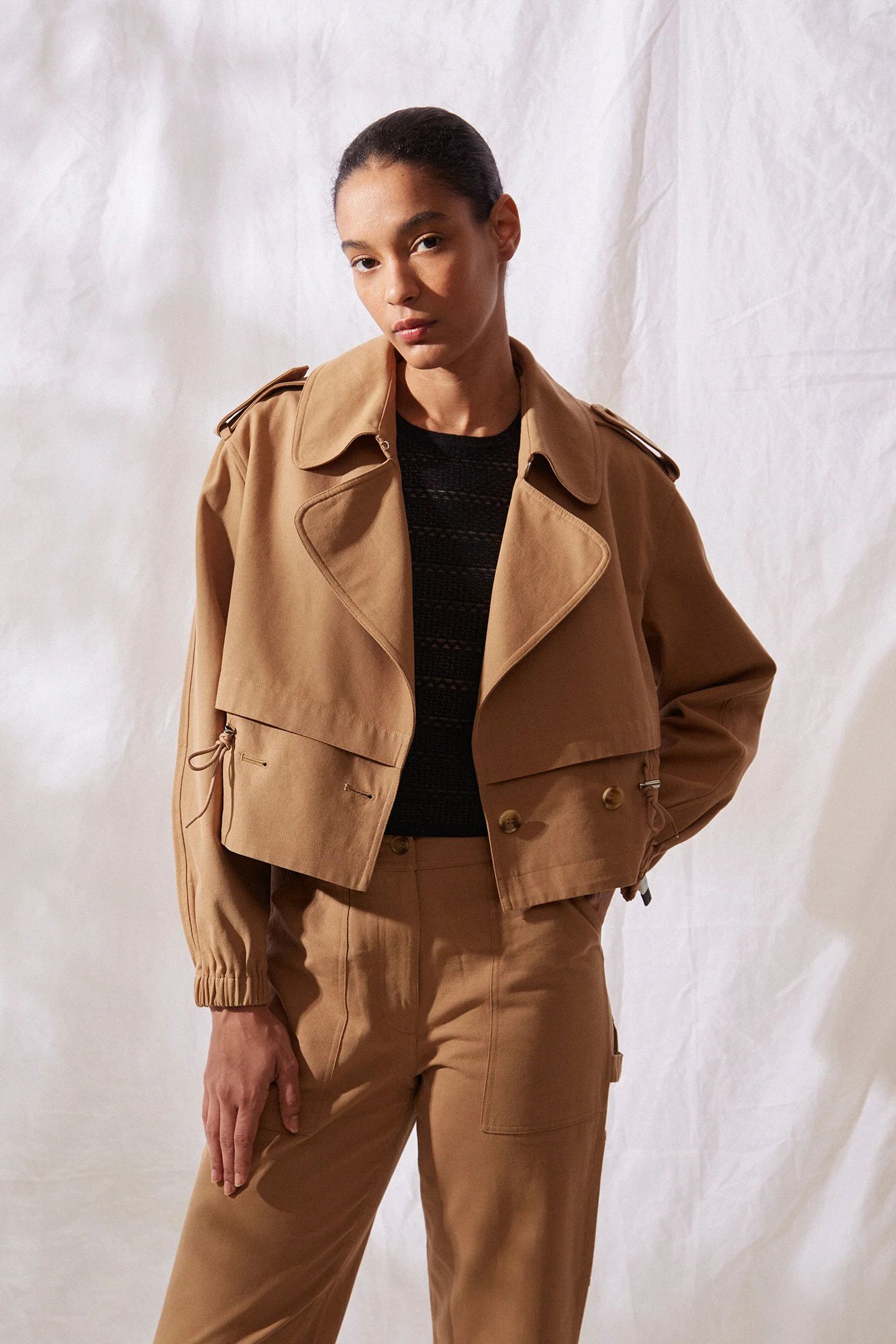 Cropped Trench Jacket
      
      

      
      $265 | Thakoon