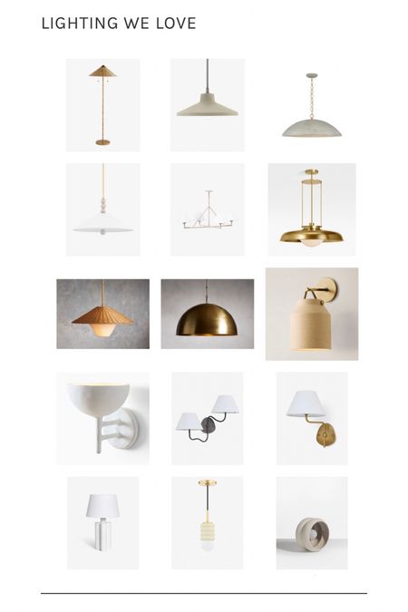 We currently have over 50 clients we are sourcing lighting for and these are some current favorites! We love earthly and we love texture. You can never go wrong with brass and classic lines! 

#LTKFind #LTKhome #LTKsalealert