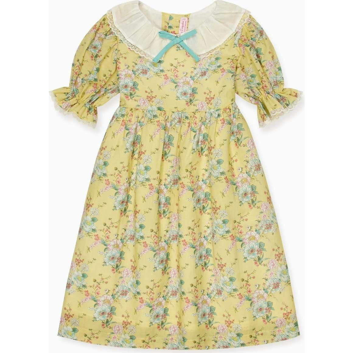 Yellow Floral Willow Girl Dress | Maisonette