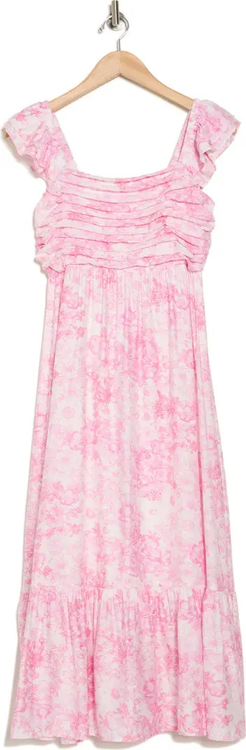 Blu Pepper Floral Pleated Midi Dress | Nordstromrack | Nordstrom Rack