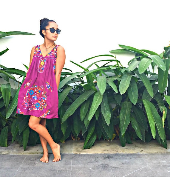 SALE Mexico Embroidered Dress with pockets Chelow | Etsy (US)