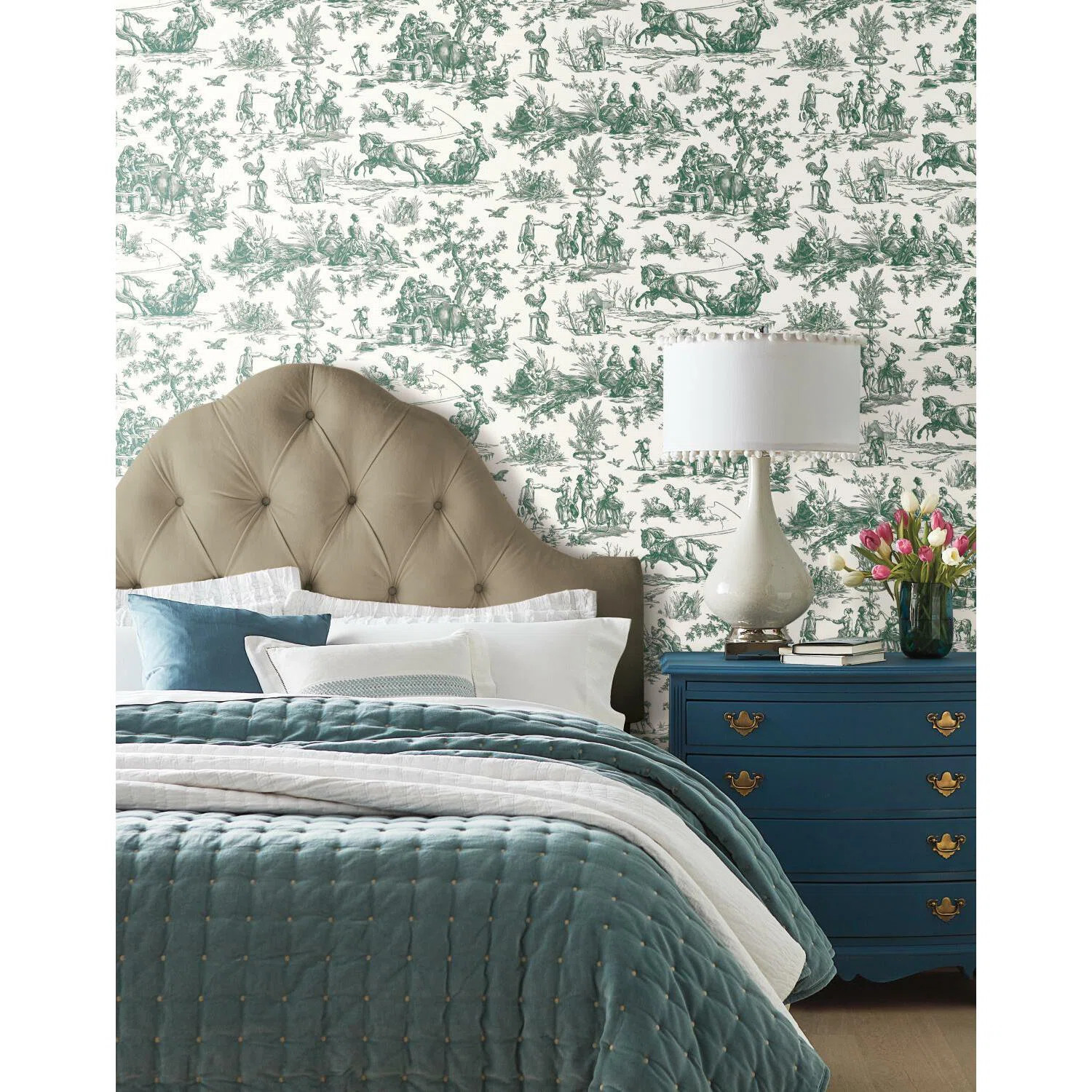 Ophelia & Co. Calvo Seasons Toile 27' L x 27" W Wallpaper Roll | Wayfair | Wayfair North America