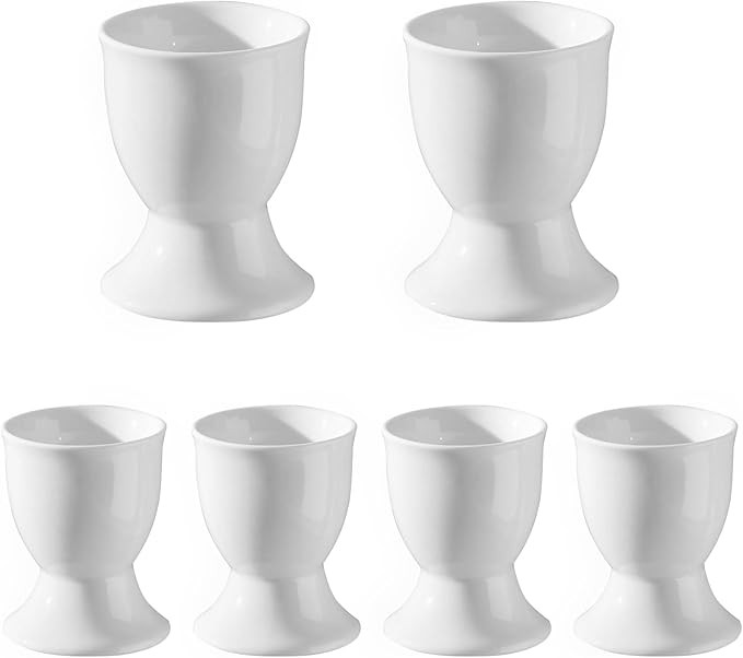 6pcs Ceramic Egg Cups, Porcelain Egg Stand Holders, for Party Table Decoration Home Breakfast Coo... | Amazon (US)