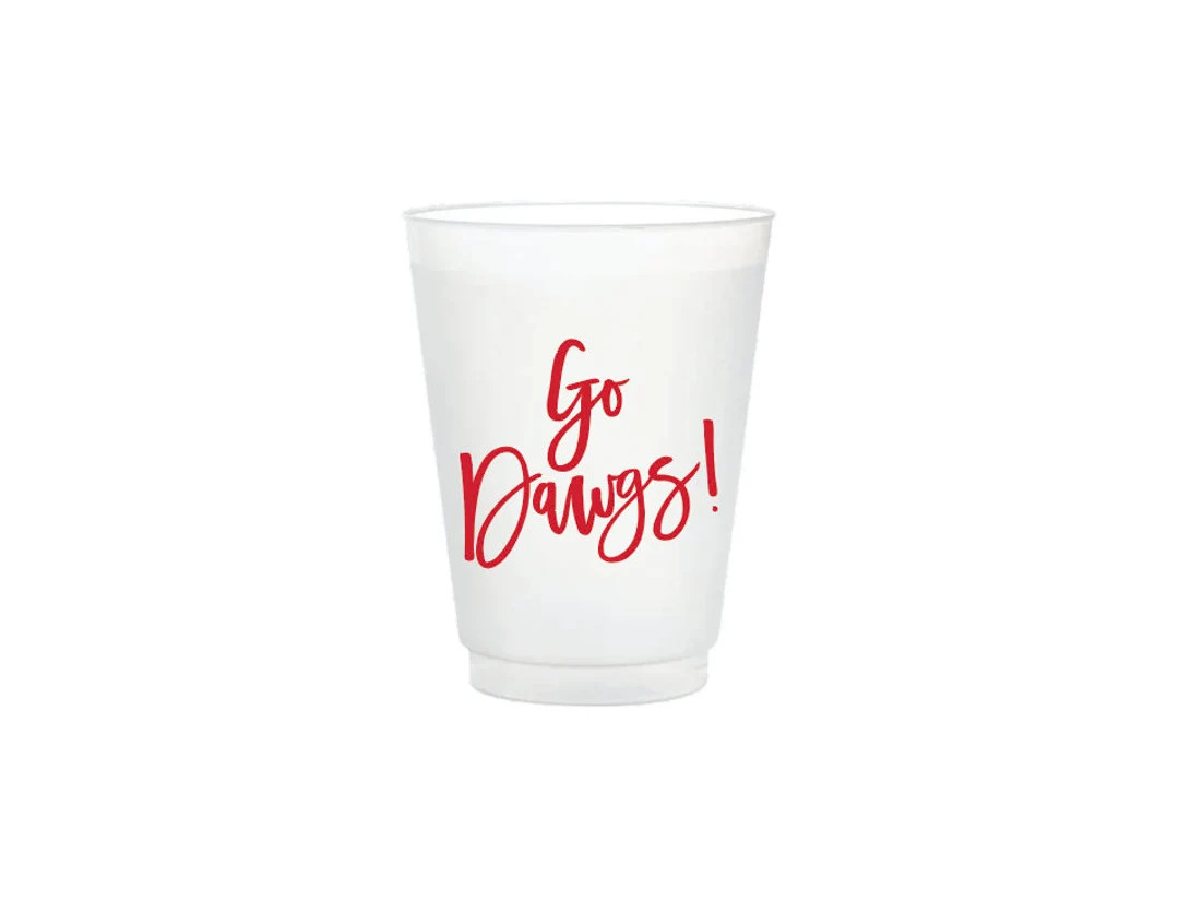 PRE-ORDER** Georgia Bulldogs "Go Dawgs!" Set of 10 Shatterproof Cups (16 ounces) | Etsy (US)